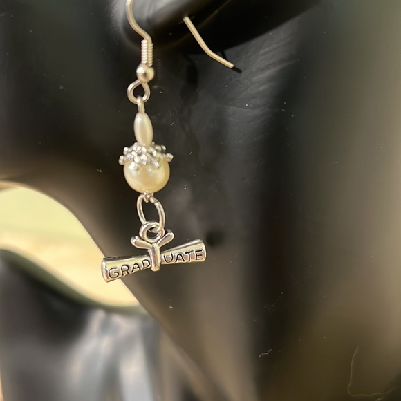Graduation Gift Idea Diploma Dangle Earrings - Picture 2 of 6
